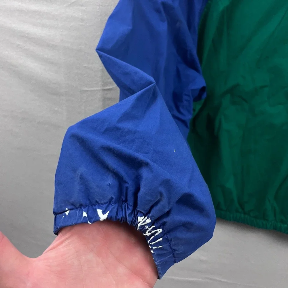 Polo Ralph Lauren Windbreaker‎ XL Green Blue Colorblock Vintage Full Zip Jacket